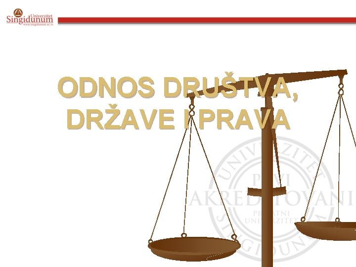 ODNOS DRUŠTVA, DRŽAVE I PRAVA 