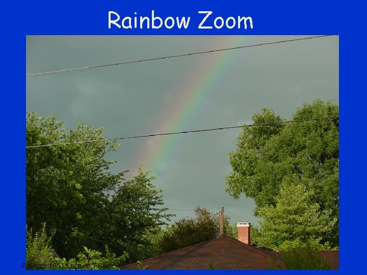 Rainbow Zoom Physics 1051 Lecture 7 Slide 