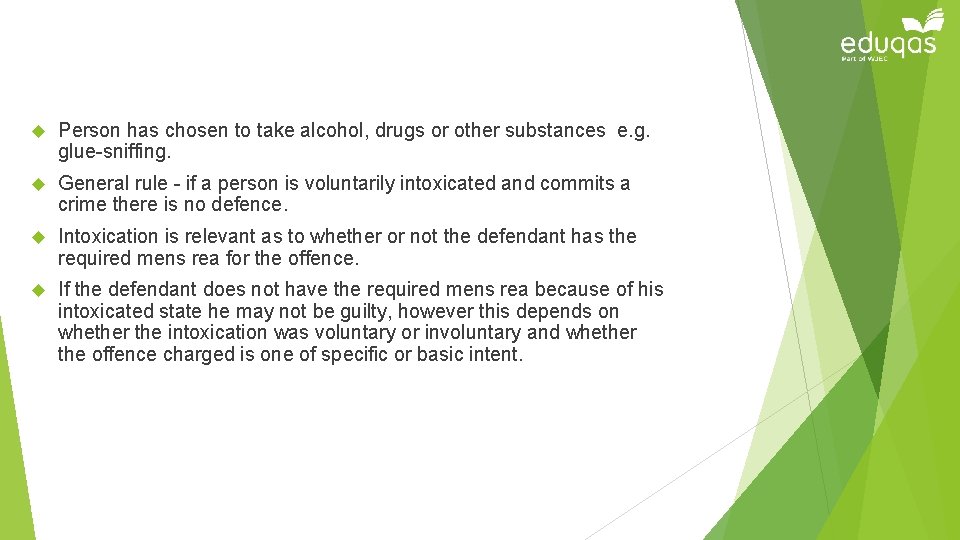  Person has chosen to take alcohol, drugs or other substances e. g. glue-sniffing.