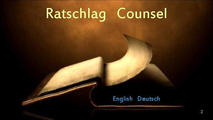 Ratschlag Counsel English Deutsch 2 