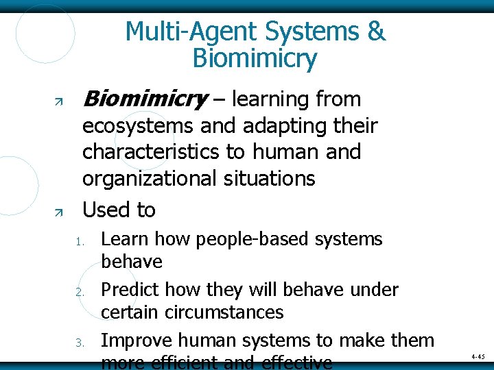 Multi-Agent Systems & Biomimicry – learning from ecosystems and adapting their characteristics to human