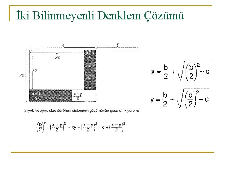 İki Bilinmeyenli Denklem Çözümü 