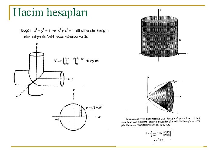 Hacim hesapları 