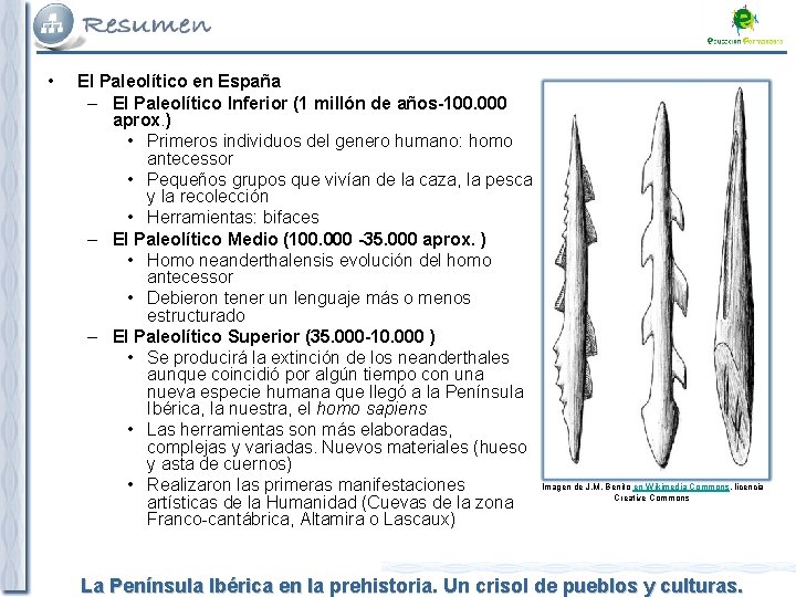  • El Paleolítico en España – El Paleolítico Inferior (1 millón de años-100.