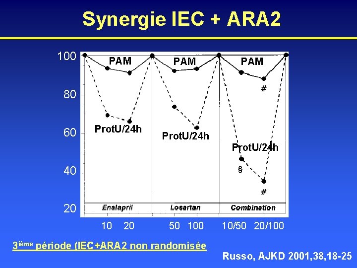 Synergie IEC + ARA 2 100 PAM PAM 80 60 Prot. U/24 h 40