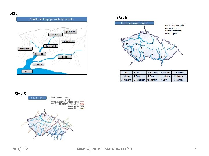 Str. 4 Str. 5 Str. 6 2011/2012 Člověk a jeho svět - Vlastivěda 4.