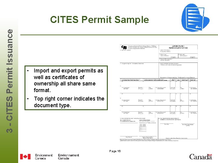 3 - CITES Permit Issuance CITES Permit Sample • Import and export permits as