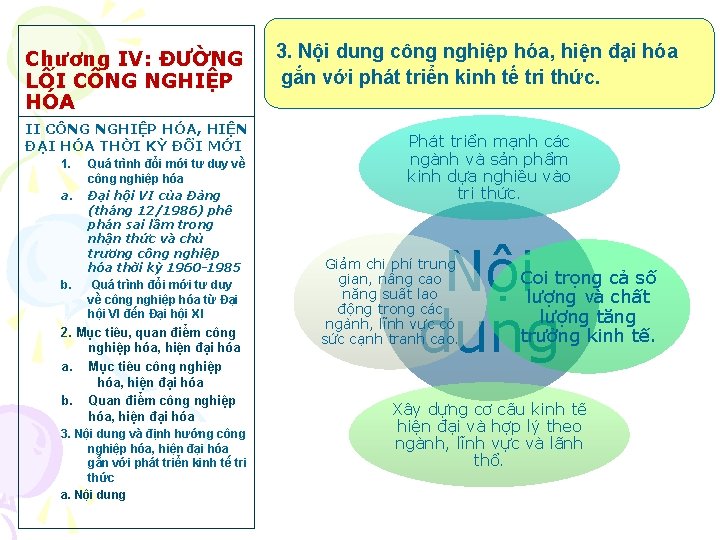 Chương IV: ĐƯỜNG LỐI CÔNG NGHIỆP HÓA II CÔNG NGHIỆP HÓA, HIỆN ĐẠI HÓA