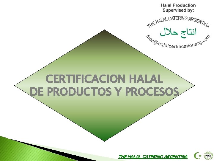CERTIFICACION HALAL DE PRODUCTOS Y PROCESOS THE HALAL CATERING ARGENTINA 