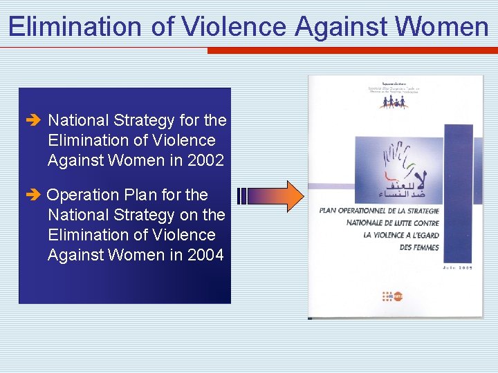 Elimination of Violence Against Women National Strategy for the Elimination of Violence Against Women