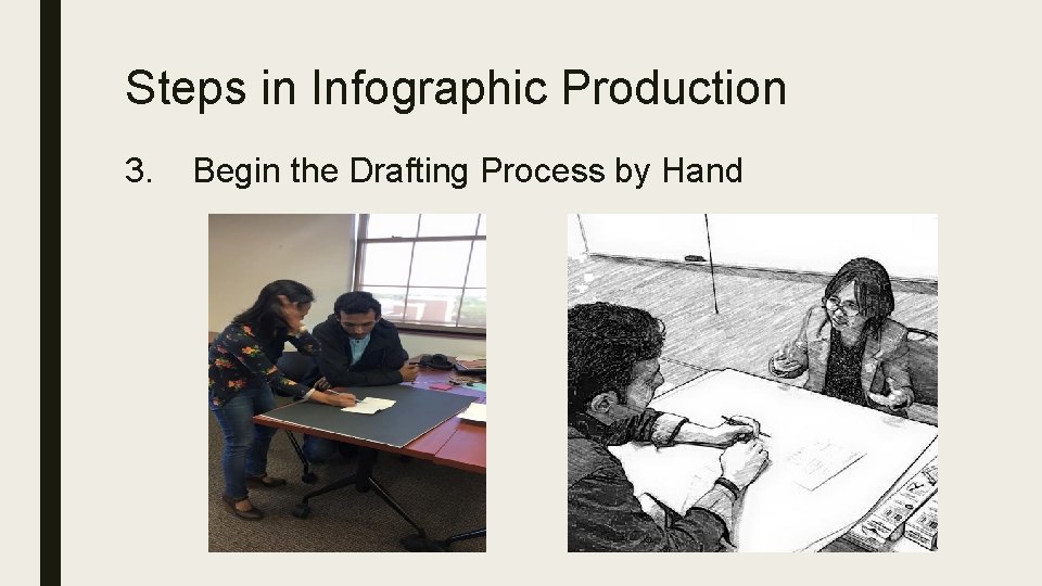 Steps in Infographic Production 3. Begin the Drafting Process by Hand 