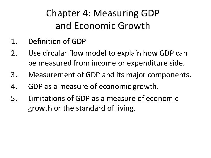 Chapter 4 Measuring Gdp And Economic Growth 1
