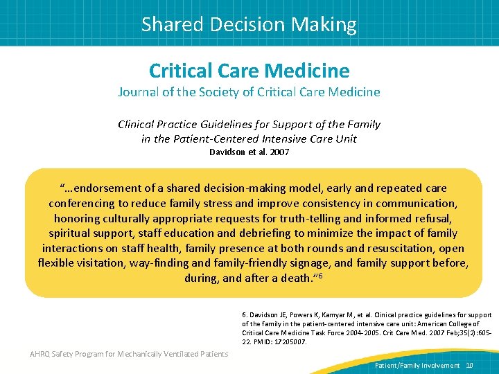 Shared Decision Making Critical Care Medicine Journal of the Society of Critical Care Medicine