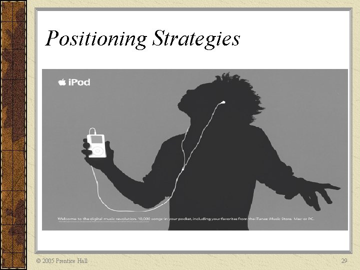 Positioning Strategies © 2005 Prentice Hall 29 