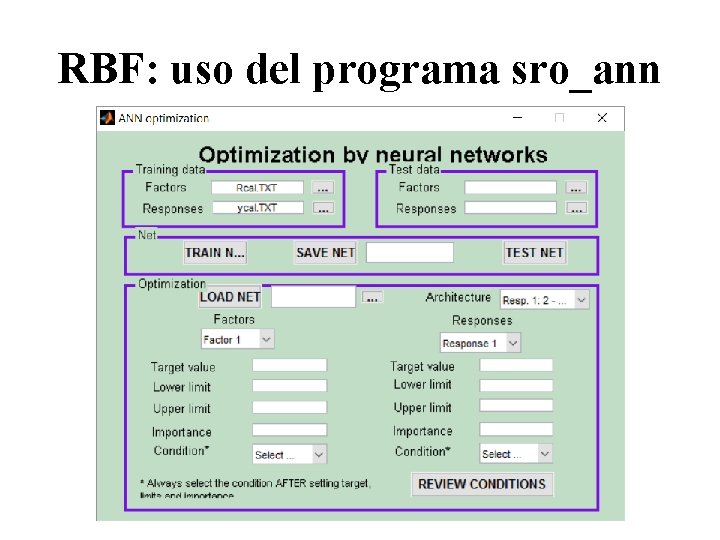 RBF: uso del programa sro_ann 