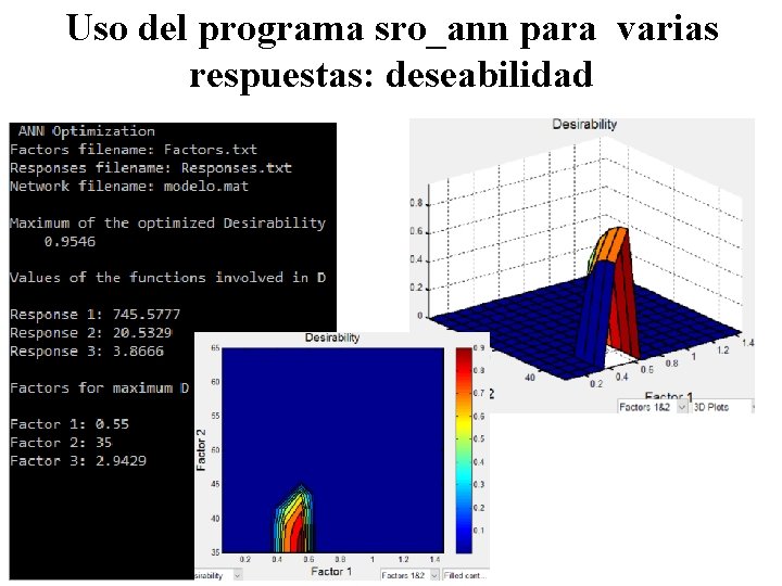 Uso del programa sro_ann para varias respuestas: deseabilidad 
