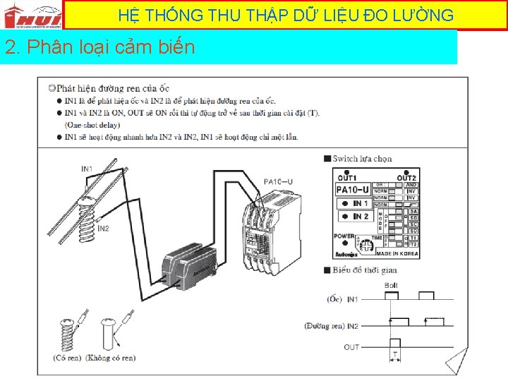 HỆ THỐNG THU THẬP DỮ LIỆU ĐO LƯỜNG 2. Phân loại cảm biến 