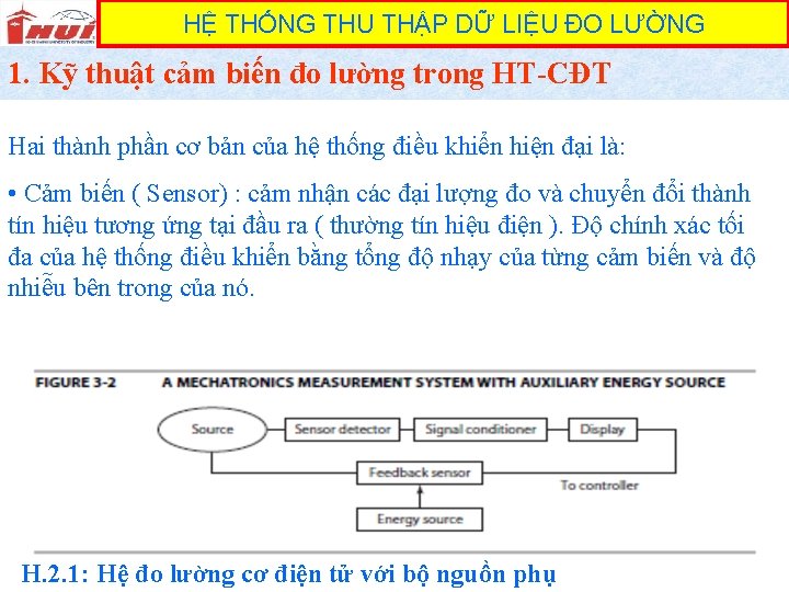 HỆ THỐNG THU THẬP DỮ LIỆU ĐO LƯỜNG 1. Kỹ thuật cảm biến đo