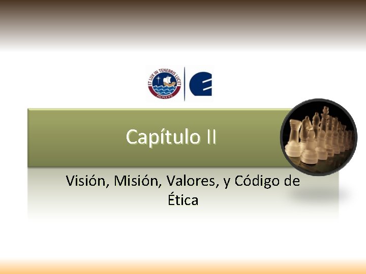 Capítulo II Visión, Misión, Valores, y Código de Ética 