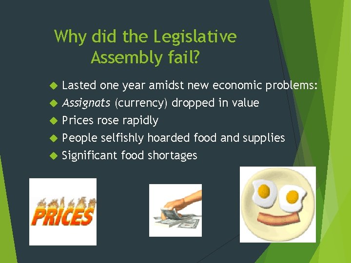 Why did the Legislative Assembly fail? Lasted one year amidst new economic problems: Assignats