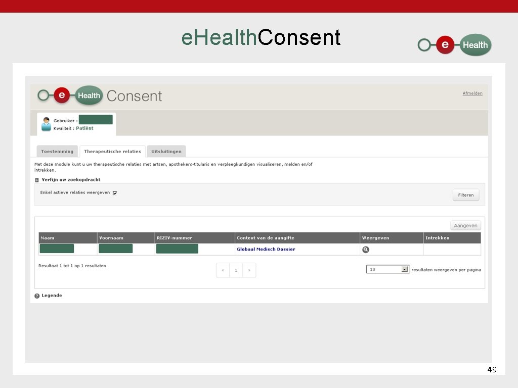 e. Health. Consent 49 