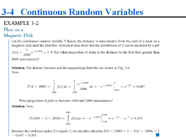 3 -4 Continuous Random Variables 
