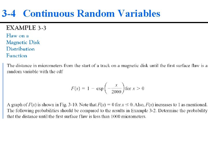 3 -4 Continuous Random Variables 