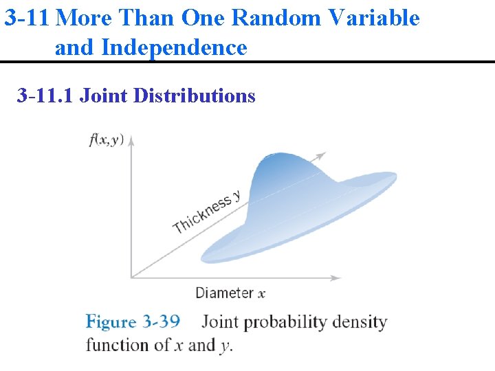 3 -11 More Than One Random Variable and Independence 3 -11. 1 Joint Distributions