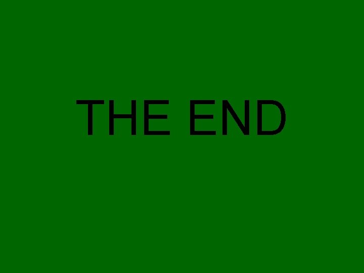 THE END THE END