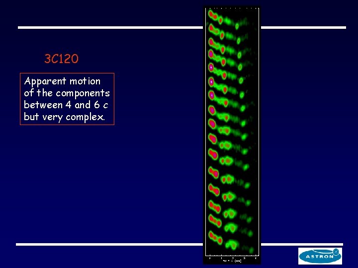 3 C 120 Apparent motion of the components between 4 and 6 c but