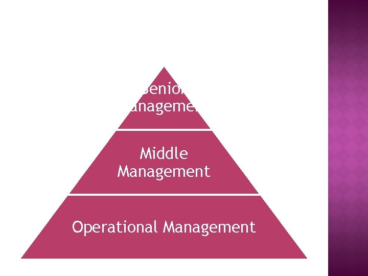 Senior Management Middle Management Operational Management 