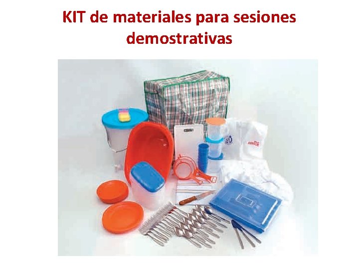 KIT de materiales para sesiones demostrativas 