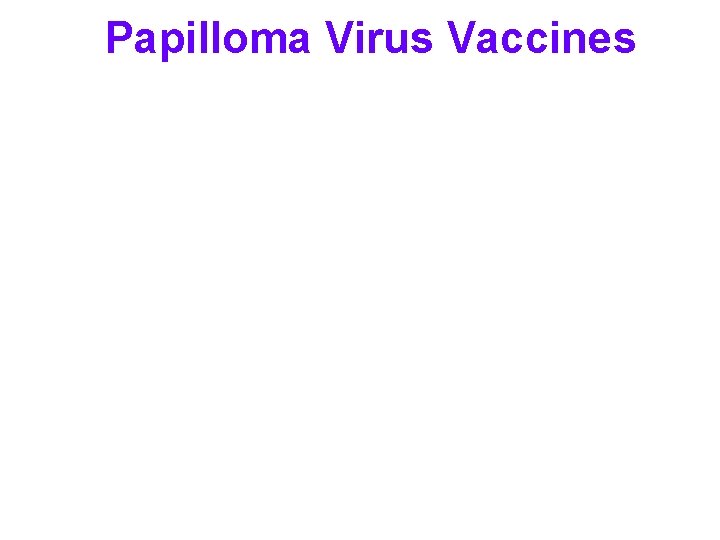 Papilloma Virus Vaccines 