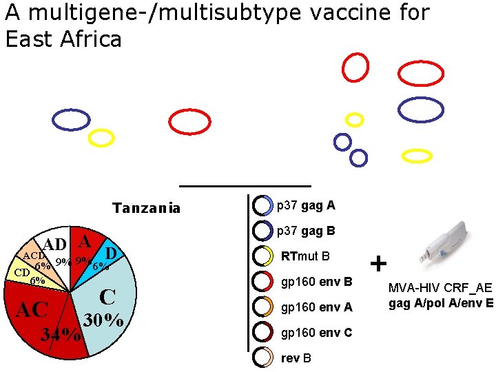 A multigene-/multisubtype vaccine for East Africa Tanzania AD A p 37 gag B D
