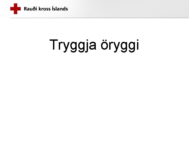 Tryggja öryggi 