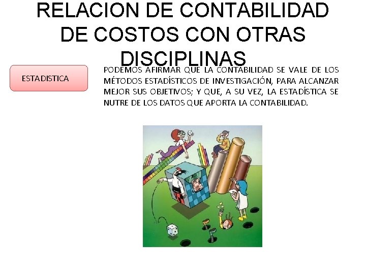 RELACION DE CONTABILIDAD DE COSTOS CON OTRAS DISCIPLINAS PODEMOS AFIRMAR QUE LA CONTABILIDAD SE