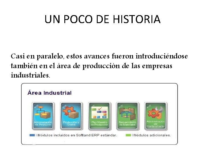 UN POCO DE HISTORIA Casi en paralelo, estos avances fueron introduciéndose también en el