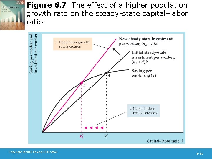 Figure 6. 7 The effect of a higher population growth rate on the steady-state