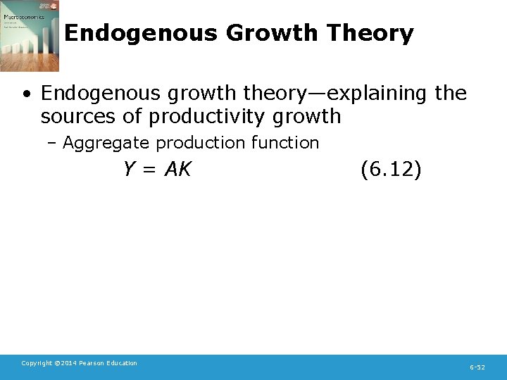 Endogenous Growth Theory • Endogenous growth theory—explaining the sources of productivity growth – Aggregate