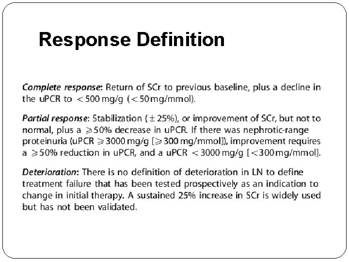 Response Definition 