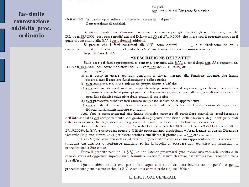 fac-simile contestazione addebito_proc. ordinario 