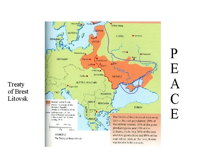 Treaty of Brest Litovsk P E A C E 