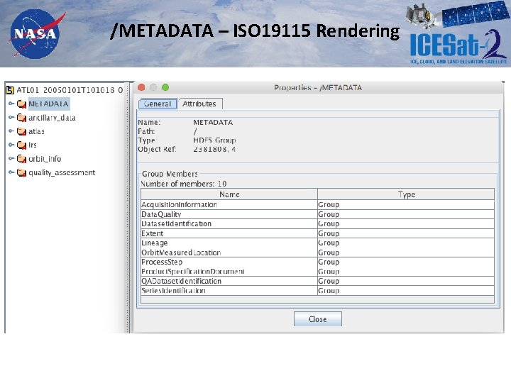 /METADATA – ISO 19115 Rendering 