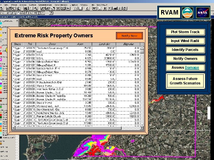 RVAM Extreme Risk Property Owners Notify Now Plot Storm Track Input Wind Radii Identify