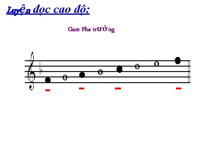 Luyện đọc cao độ: Gam Pha trưởng 