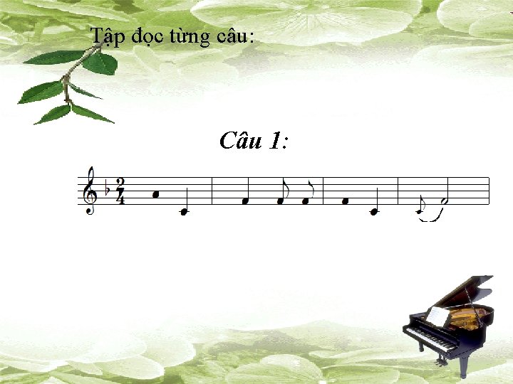 Tập đọc từng câu: Câu 1: 