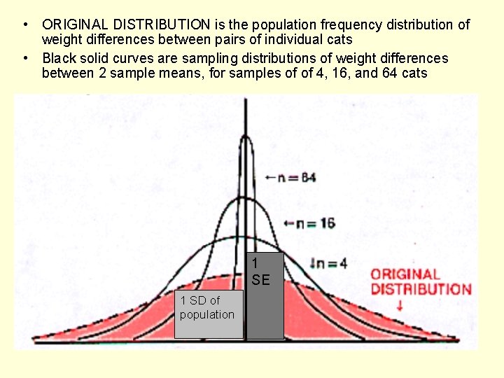  • ORIGINAL DISTRIBUTION is the population frequency distribution of weight differences between pairs