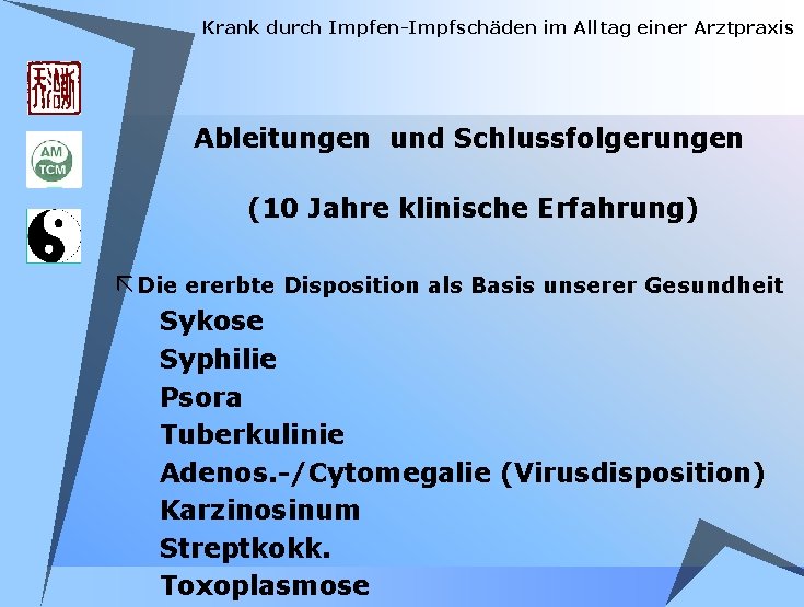 Krank durch Impfen-Impfschäden im Alltag einer Arztpraxis Ableitungen und Schlussfolgerungen (10 Jahre klinische Erfahrung) Krank durch Impfen-Impfschäden im Alltag einer Arztpraxis Ableitungen und Schlussfolgerungen (10 Jahre klinische Erfahrung)