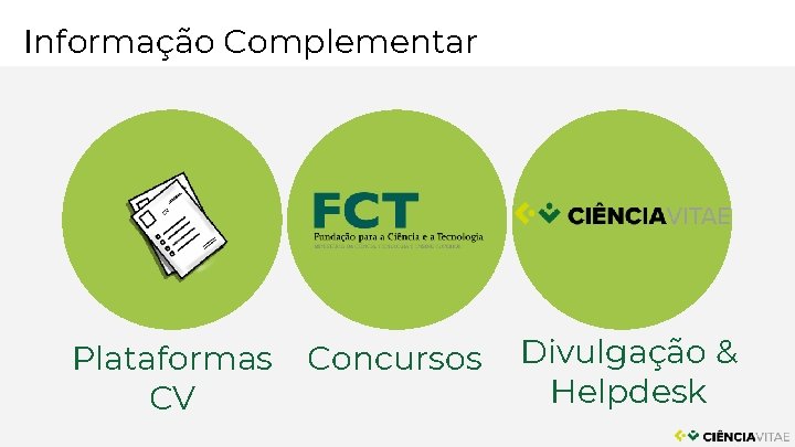 Informação Complementar Plataformas CV Concursos Divulgação & Helpdesk 