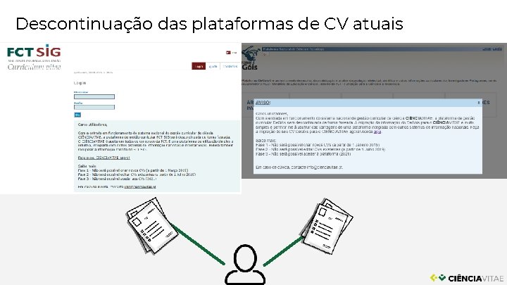 Descontinuação das plataformas de CV atuais 